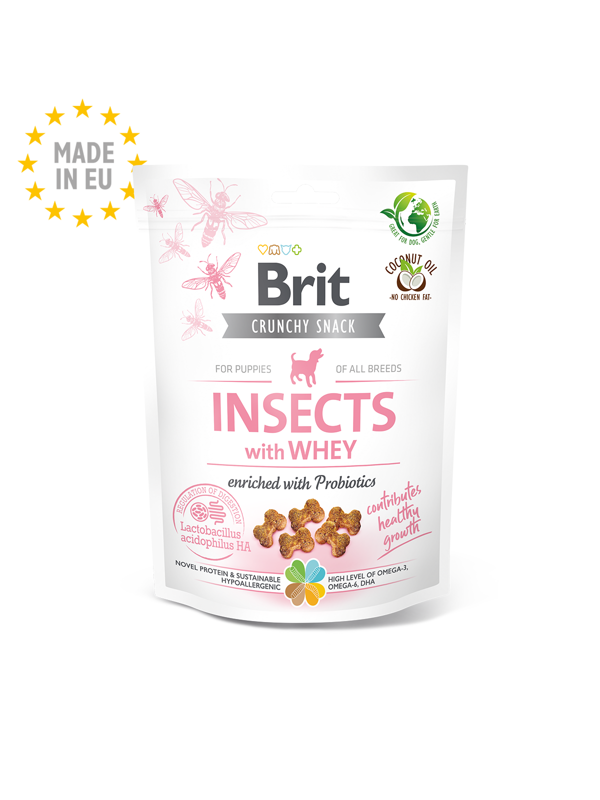 bc crunchy snack - puppy - insects with whey 200 g .8