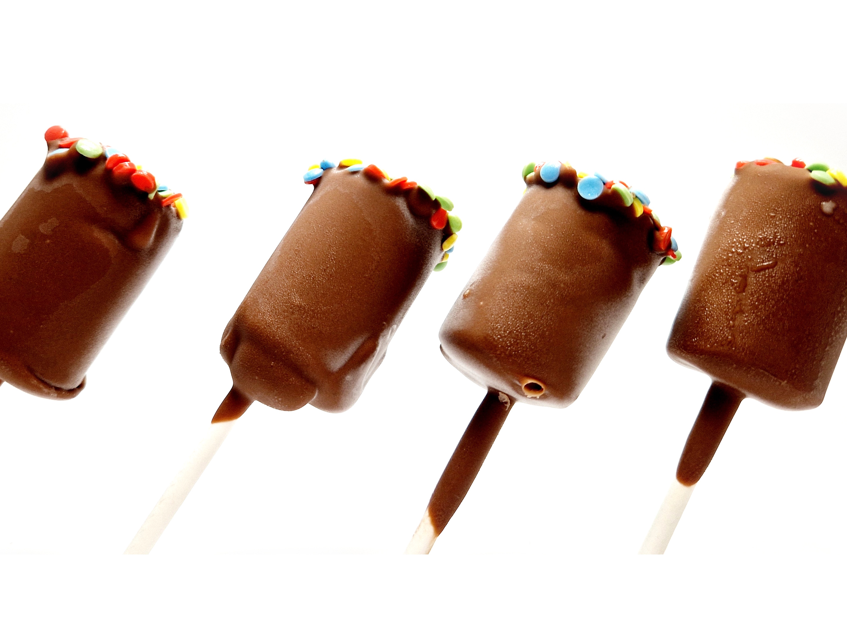 Ijslollies vanille-melkchocolade - 10 stuks