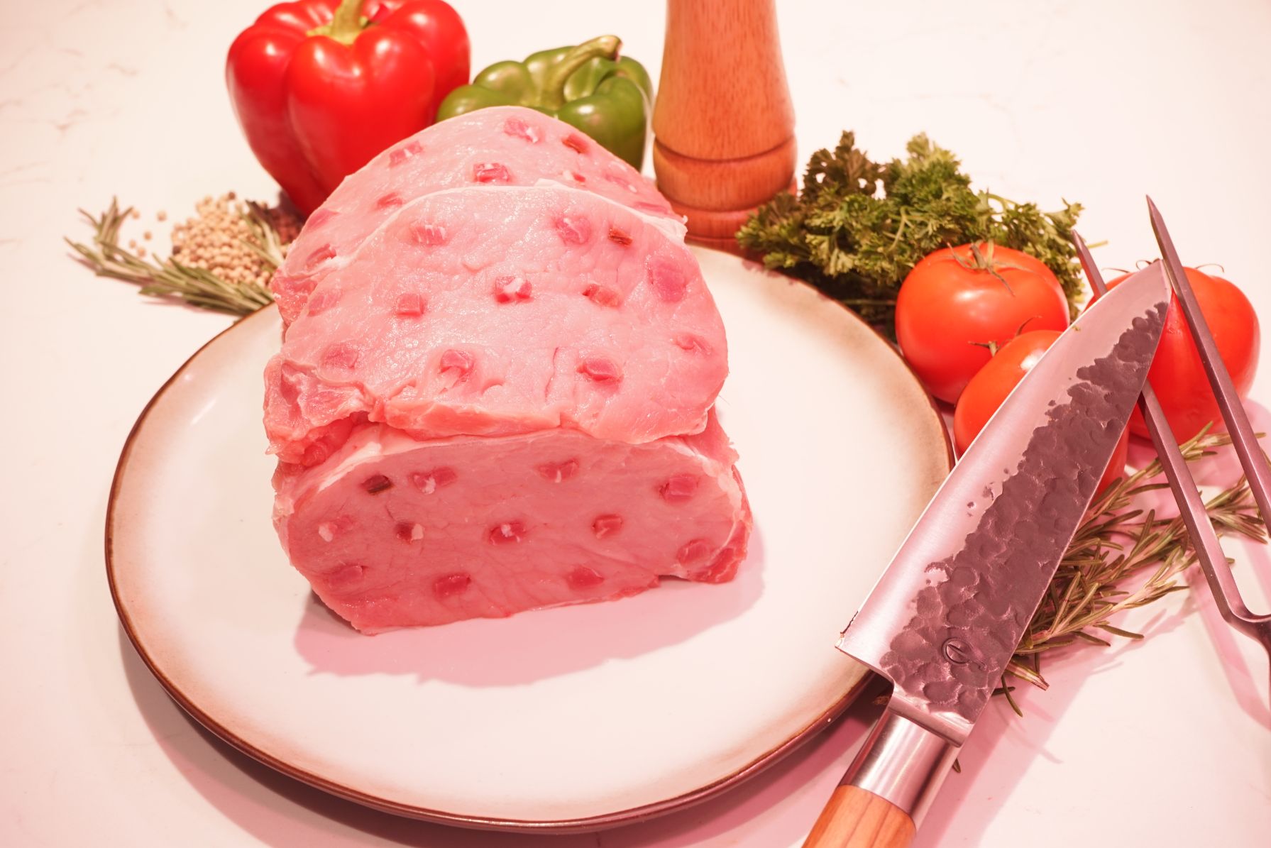 Gelardeerd gebraad met spek 